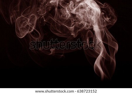 Colored smoke and black background