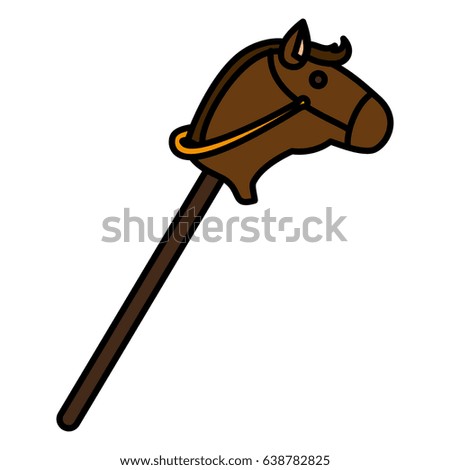 horse wooden isolated icon