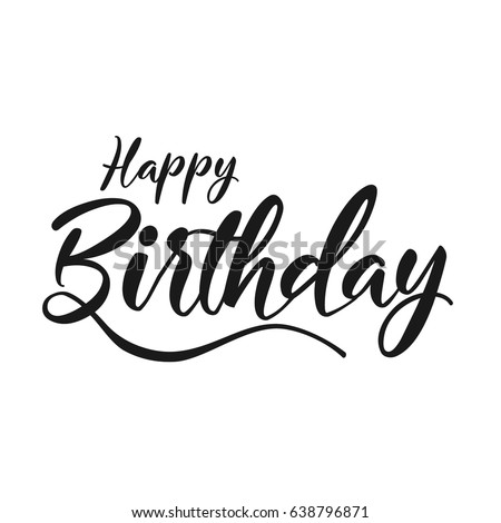 Happy Birthday typographic vector design for greeting cards, Birthday card, invitation card. Isolated birthday text, lettering composition. 