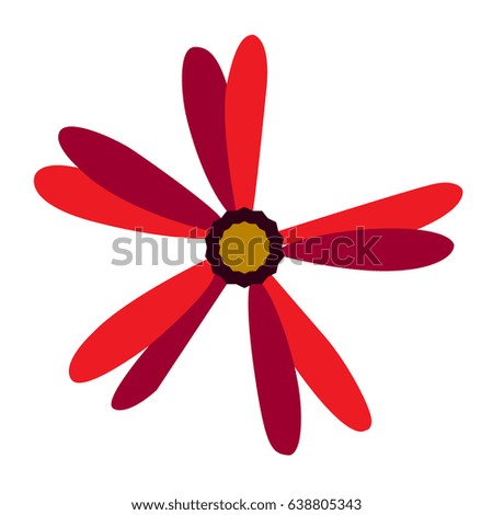 Isolated colored flower on a white background, Vector illustration