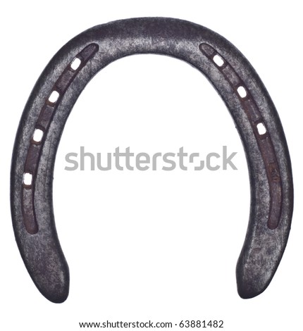 Lucky Horse Shoe Isolated on White with a Clipping Path. Royalty-Free Stock Photo #63881482