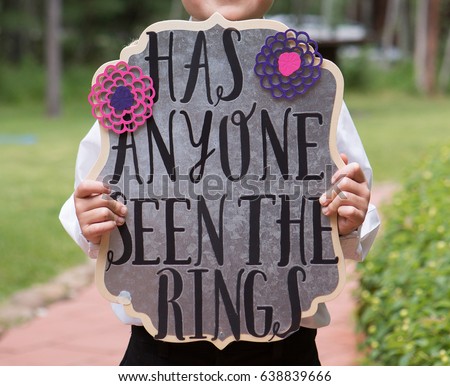 Ring Bearer Sign Royalty-Free Stock Photo #638839666
