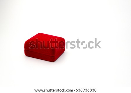red box for ring on a white background