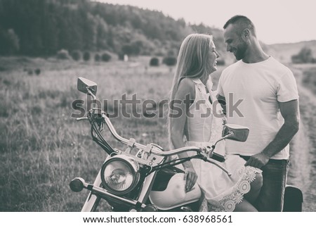 Young couple in a field