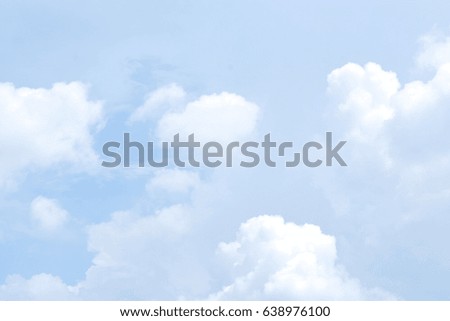 white clouds in the blue sky , Bangkok , Thailand