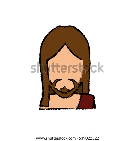 Jesuschrist face cartoon