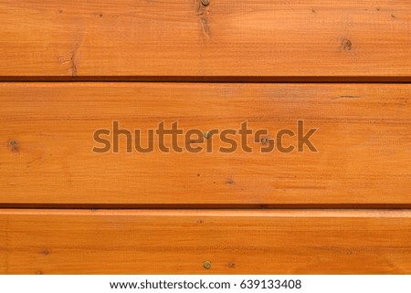 Treated wooden boards - wood decking flooring and wood deck with paneled walls. Textures and patterns of natural wood. Background for interiors and modern design ideas
