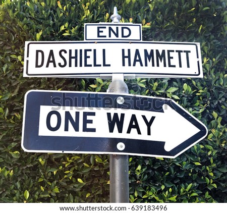 DASHIELL HAMMETT street sign in San Francisco.