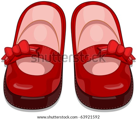 Illustration of a Pair of Baby Shoes