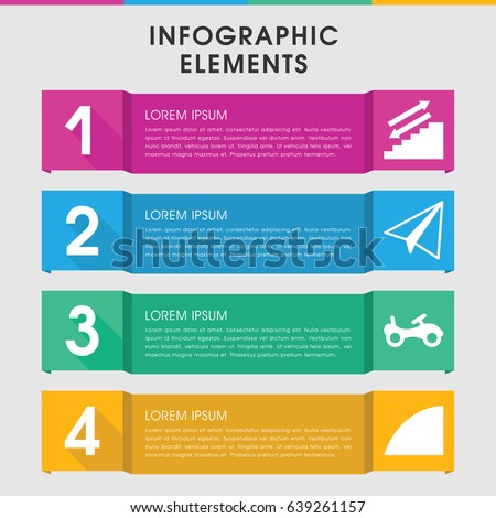 Modern move infographic template. infographic design with move icons includes bike, paper airplane, angle. can be used for presentation, diagram, annual report, web design.