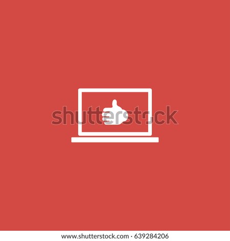 notebook icon. sign design. red background