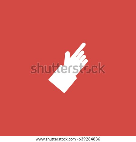 finger icon. sign design. red background