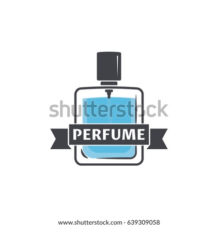 perfume isolated logotype template on white background