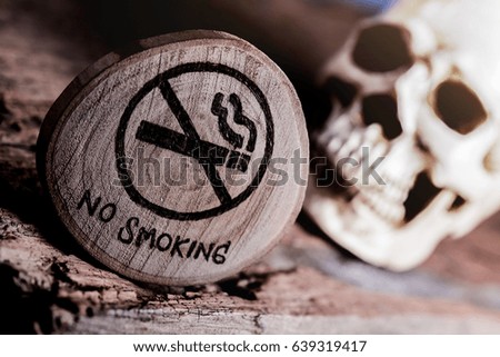 No smoking sign, World No Tobacco Day 31 May