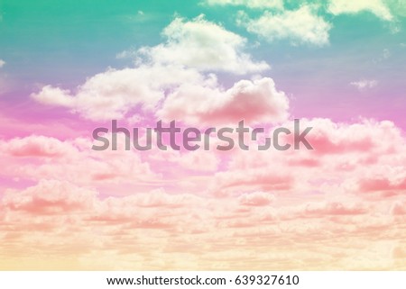 Pastel of sky and soft cloud abstract background