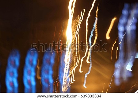 Abstract colorful light motion background. Slow speed shutter