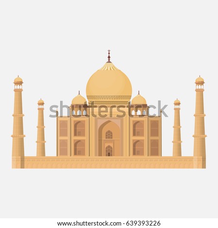 Taj mahal culture architecture vector Royalty-Free Stock Photo #639393226