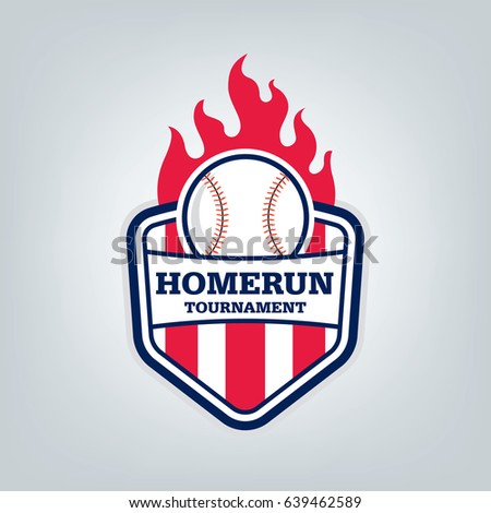 Vector of Baseball sport team logo design 