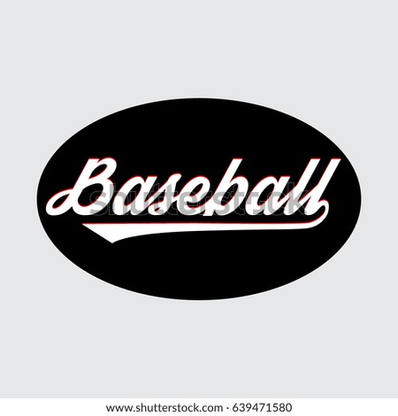 baseball emblem, Vector illustration