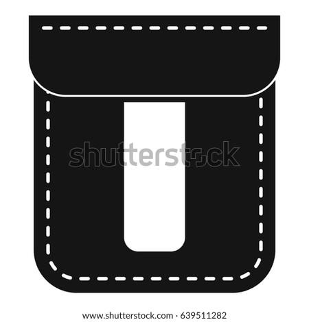 Black pocket icon. Simple illustration of black pocket  icon for web