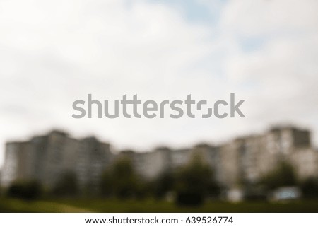 Cityscape in bokeh, blurred background