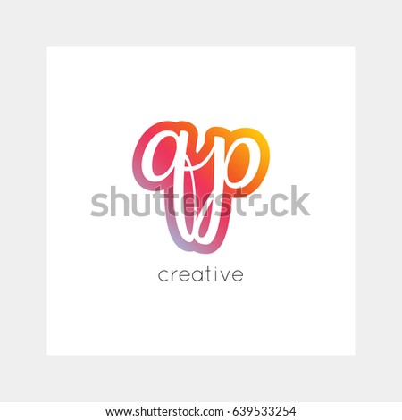 QP logo, vector. Useful as branding, app icon, alphabet combination, clip-art.
