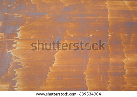 Steel plate rust background. Steel plate rust texture. Steel plate rust in industrial. Zinc wall rust background.