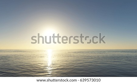 beautiful sunset over calm ocean