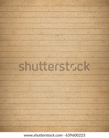 Old vintage yellow lined note paper