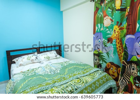 Children bed room in Mumbai, Maharashtra, India, Southeast, Asia.  