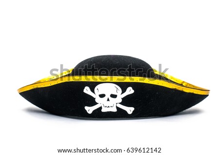 Pirate hat isolated.