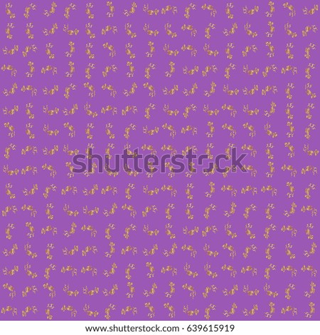Elegant vector classic seamless pattern. Seamless abstract ornament on violet background with repeating elements. Violet and golden pattern.