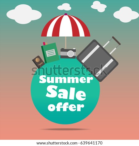 summer sale offer illustration vector eps10