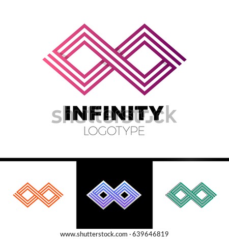 Business Infinity Symbol Abstract Logo design vector template.Financial Fashion Jewelry Logotype concept icon.