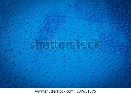 Beautiful blue background water droplets