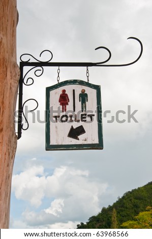 Vintage restroom sign