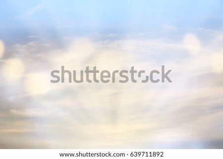 Blurred sky, colorful, natural, background, ideas, power, faith, hope, cloudy the beautiful evening sun, gold light, the natural beauty of the empty sky