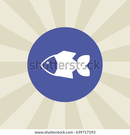 fish icon. sign design. background