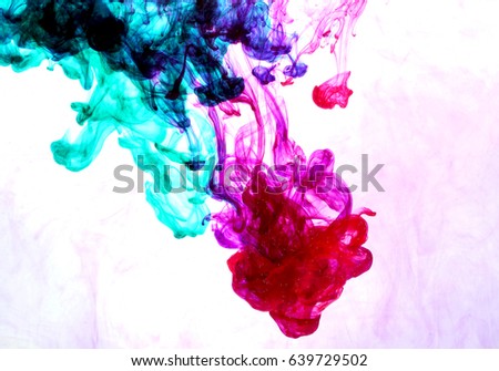 Ink bright in water as a background texture