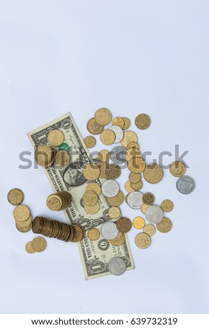 Dollar and Ukrainian penny