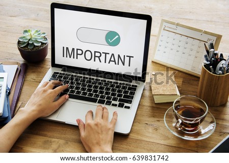 Important Significant Priority Notice Concept Royalty-Free Stock Photo #639831742
