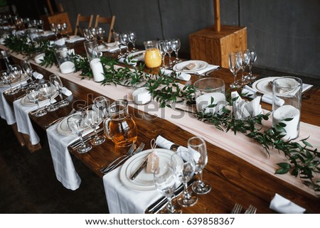 Wedding Table Ready For Dinner
