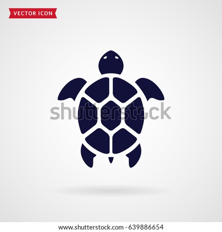 Turtle icon isolated on white background. Sea animal. Vector symbol.