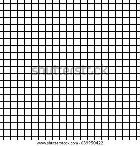 Seamless pattern. Abstract black white square background. Modern stylish cross grid texture. Repeating cross net with rhombus cell. Vector.  
