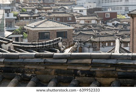 Seoul, Korean traditional architecture, sky, asian roof