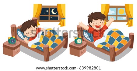 A Little boy sleeping on tonight dreams, good night and sweet dreams. he wake up in the morning. Royalty-Free Stock Photo #639982801