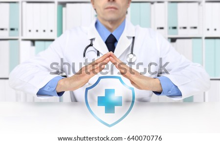 medical health insurance concept, cross symbol