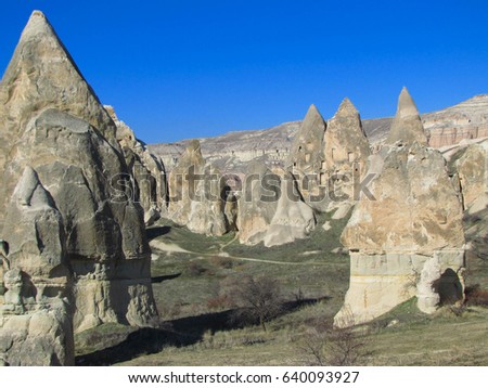 Formations in the form of fungi in Cappadocia