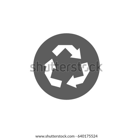 Recycle Icon in trendy flat style isolated on white background. Award symbol for your web site design, logo, app, UI. Vector illustration, EPS10.