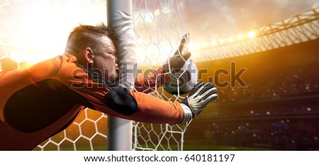 Fat gatekeeper failed goal  soccer funny pictures Royalty-Free Stock Photo #640181197